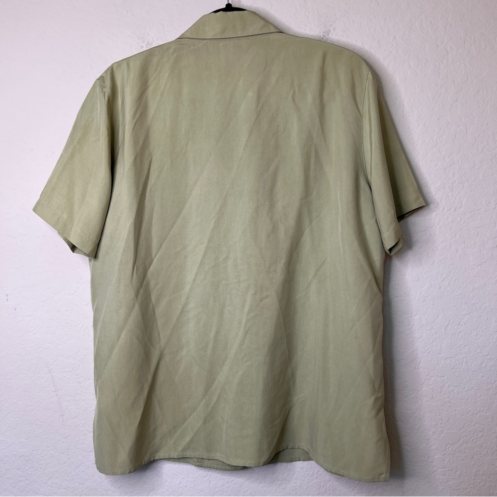 Real Clothes Saks Fifth Ave Silk Blouse Short Sleeve Large Vintage 90s - Picture 6 of 9